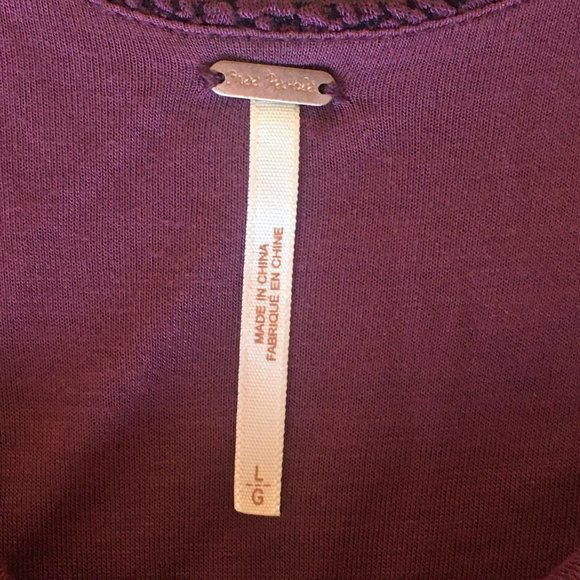 Free People Open Scoop Back Bodycon Dress Purple Large - Picture 4 of 6